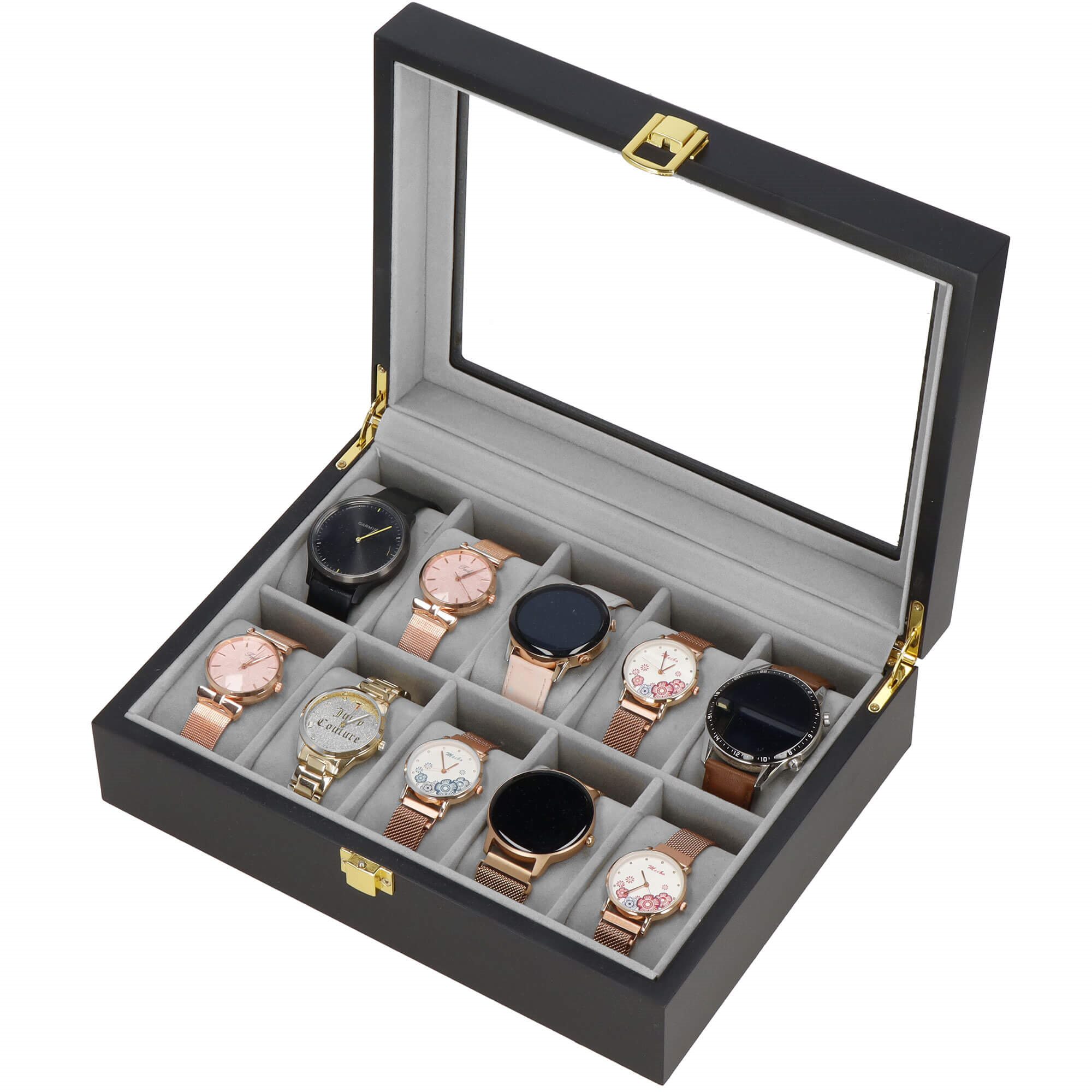 Box na hodinky pre 10 ks s okienkom 26,5 × 20 × 8 cm S-HA1066